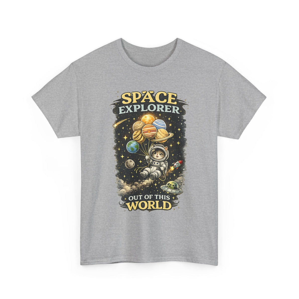 Space Explorer T-Shirt – Astronaut, Galaxie & Planeten Grafik-T-Shirt