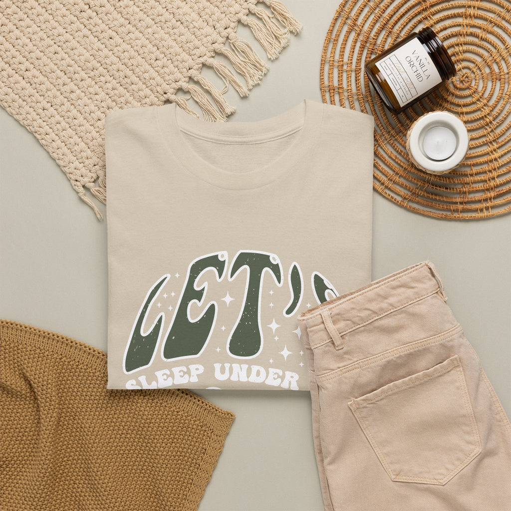 “Let’s Sleep Under the Stars” T-Shirt – Camping & Outdoor Grafik-T-Shirt