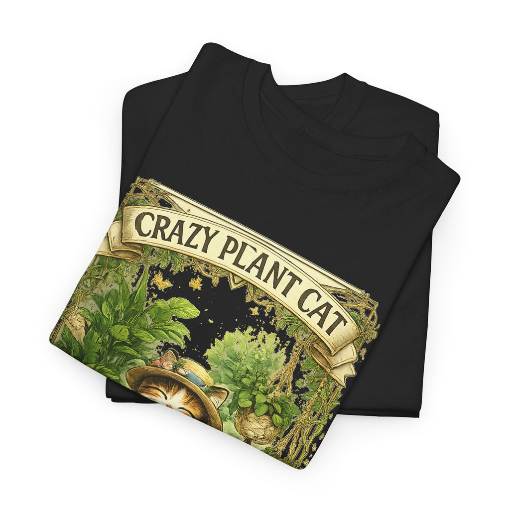Crazy Plant Cat T-Shirt – Katze & Zimmerpflanzen Grafik-T-Shirt