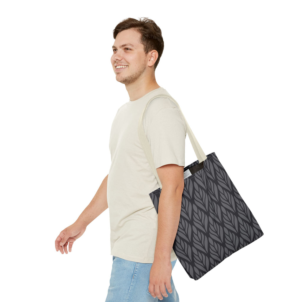 Elegante Stofftasche – Schwarzes Abstraktes Muster