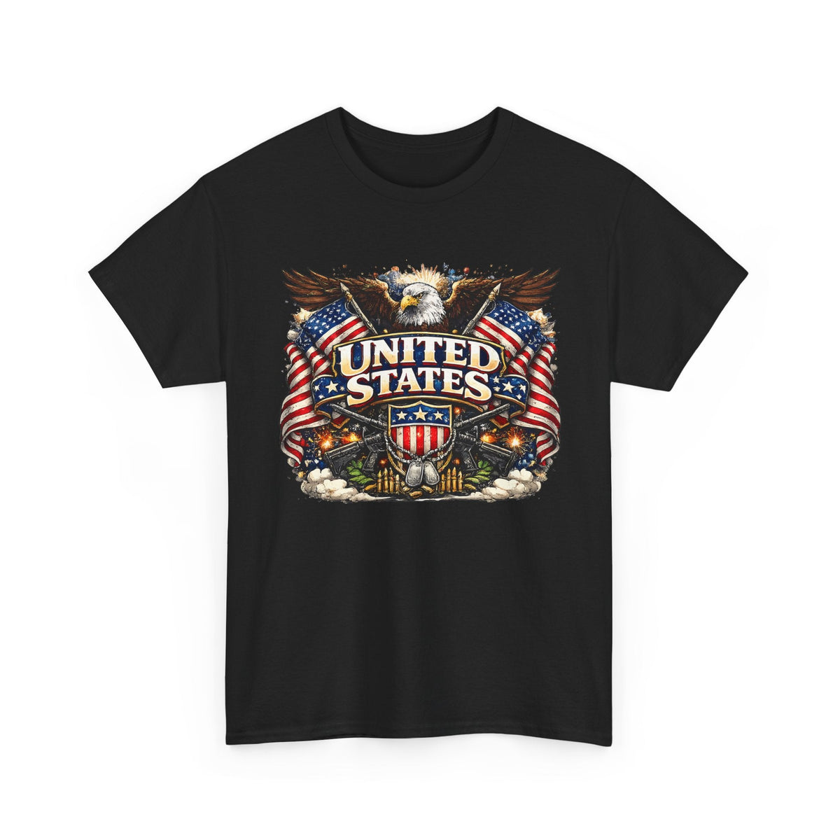 USA Patriotisch T-Shirt – US-Adler & Flagge Grafik-T-Shirt