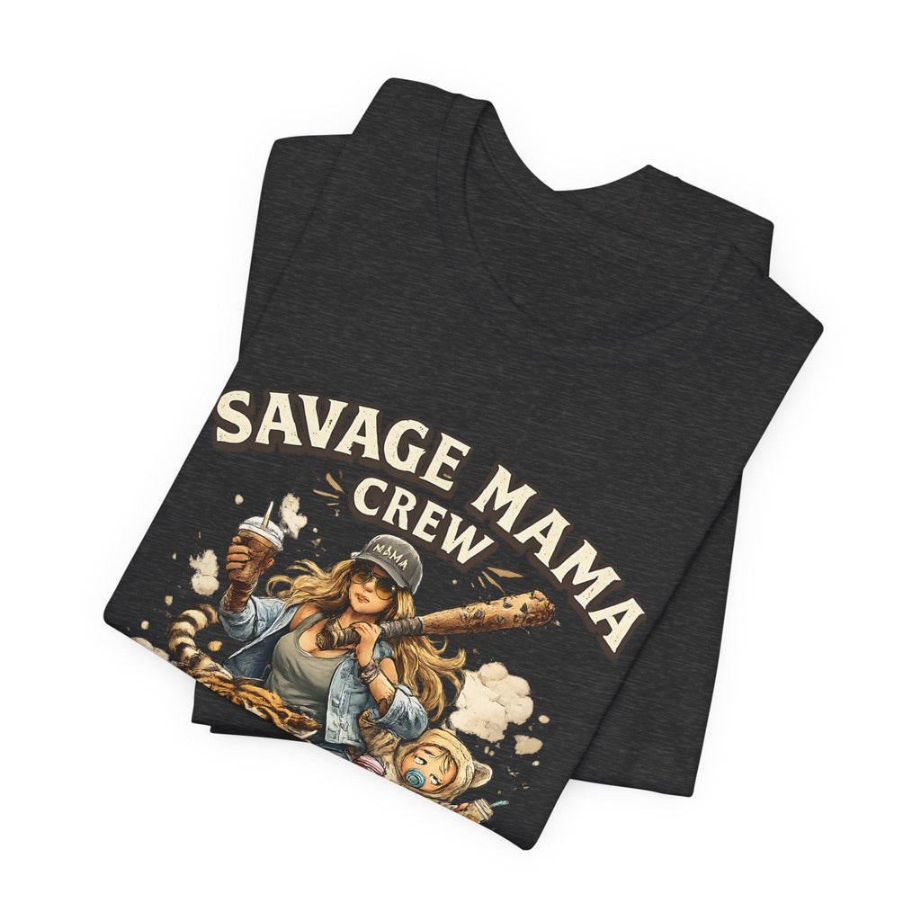 Savage Mama Crew T-Shirt Lustige Mama T-Shirt, Starke Mama Grafik-T-Shirt, Geschenk für coole Mamas