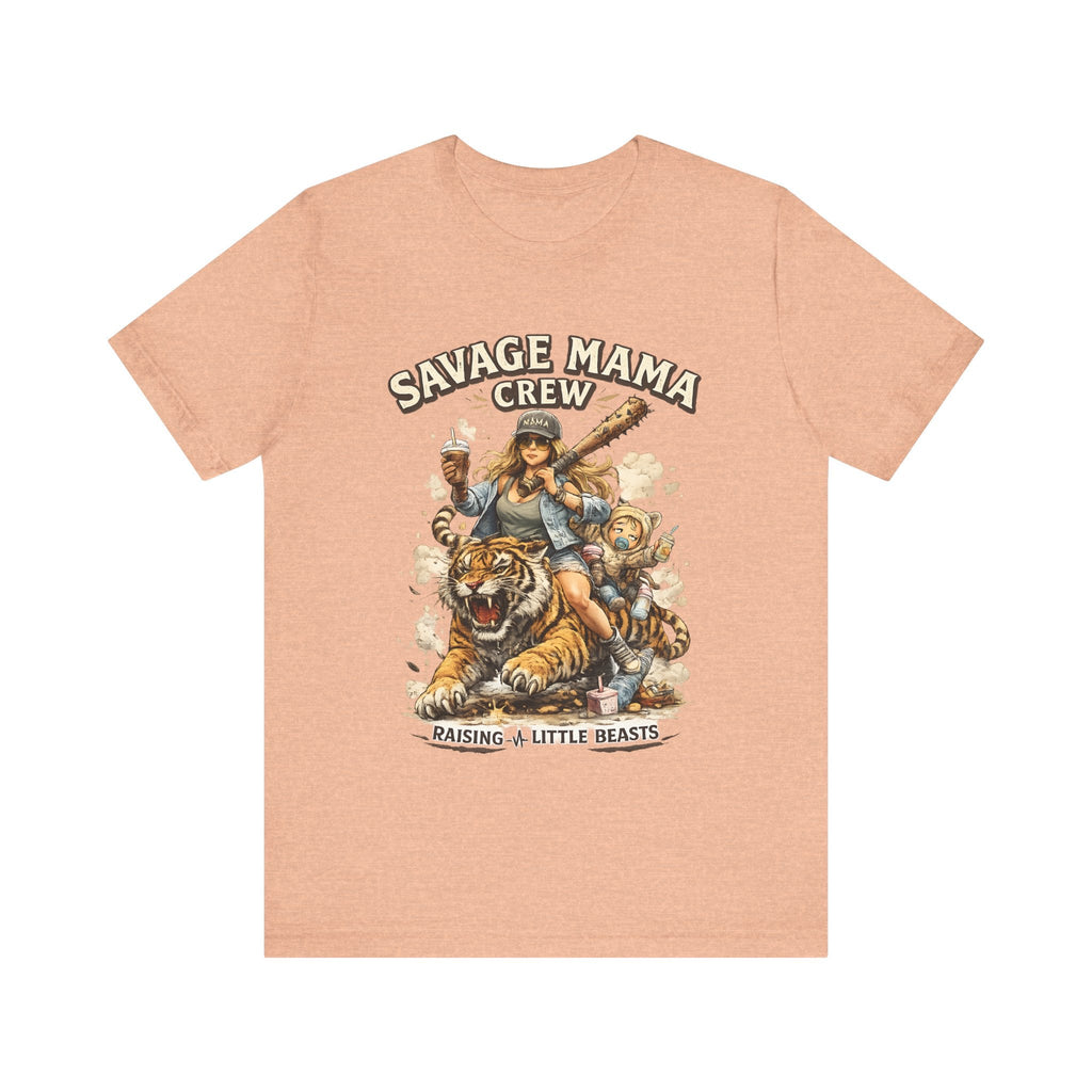 Savage Mama Crew T-Shirt Lustige Mama T-Shirt, Starke Mama Grafik-T-Shirt, Geschenk für coole Mamas