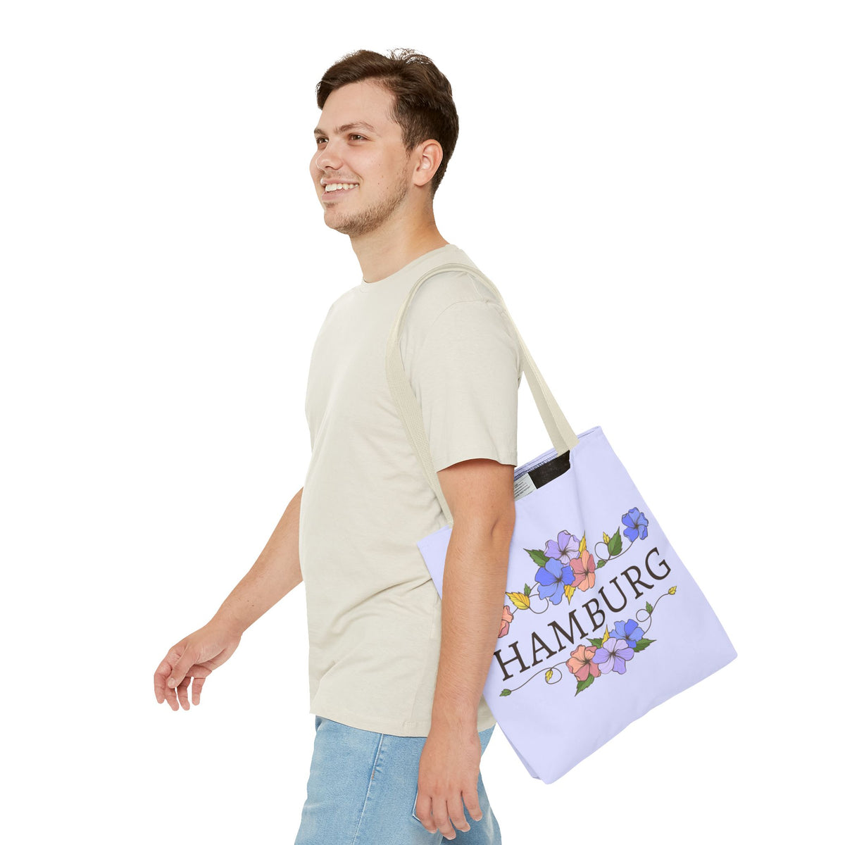 Hamburg Stofftasche – Florales City Design