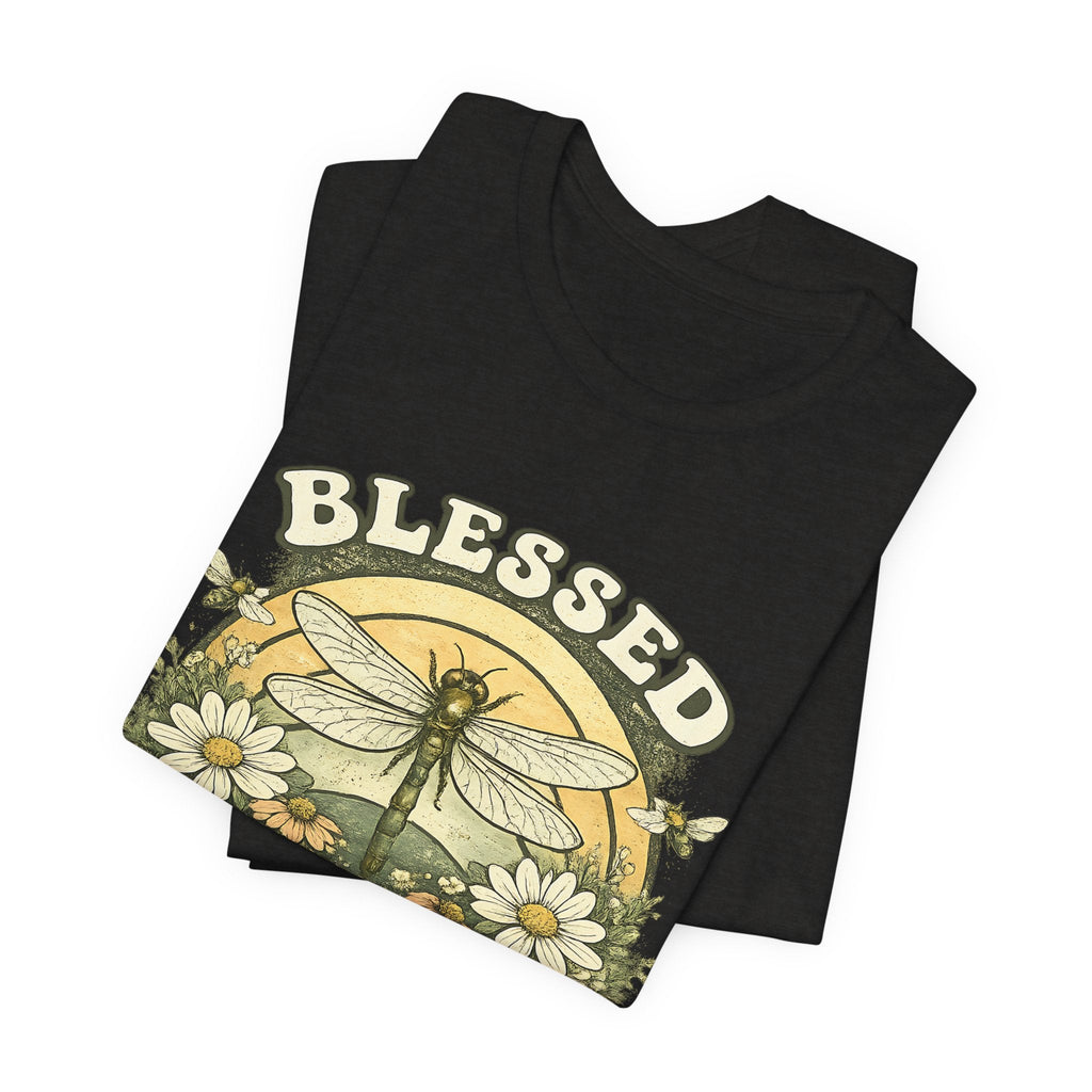 Blessed Dragonfly T-Shirt Blumen & Natur T-Shirt Boho & Glaube T-Shirt Vintage-Botanik Graphic