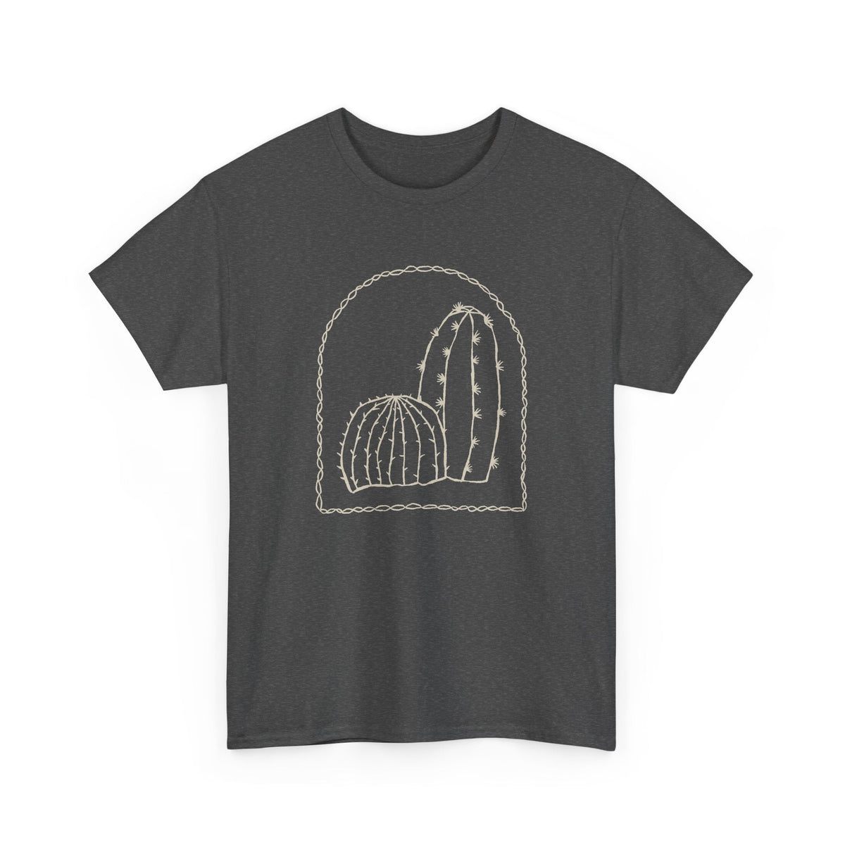 Minimal Cactus T-Shirt – Wüsten-Line-Art Unisex Grafik-T-Shirt