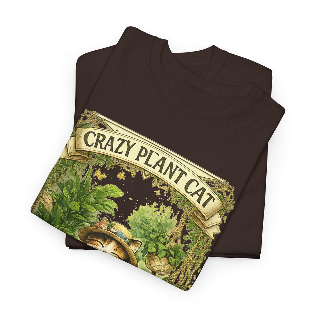 Crazy Plant Cat T-Shirt – Katze & Zimmerpflanzen Grafik-T-Shirt