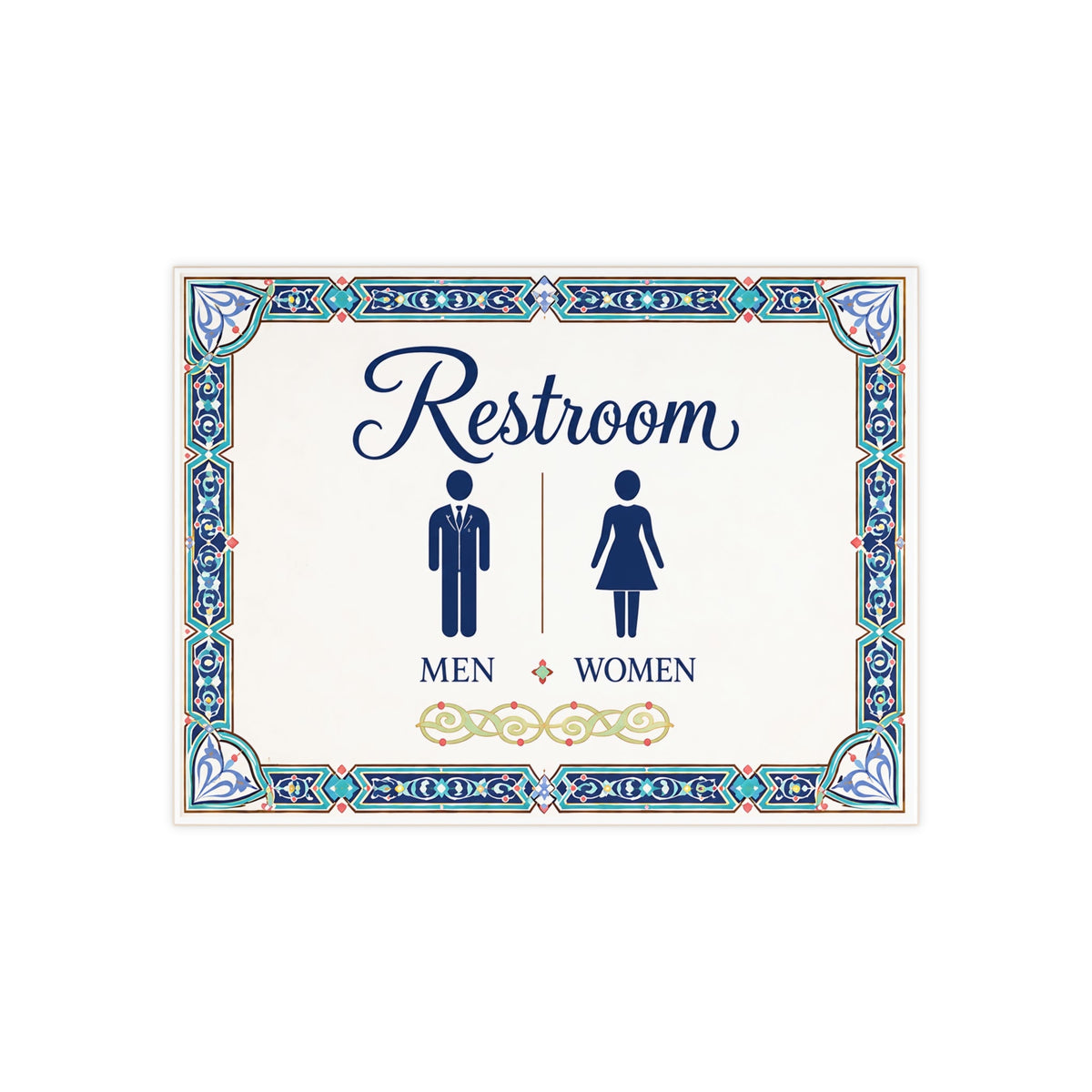 Dekoratives Keramik-Toilettenschild – Damen & Herren – SE4