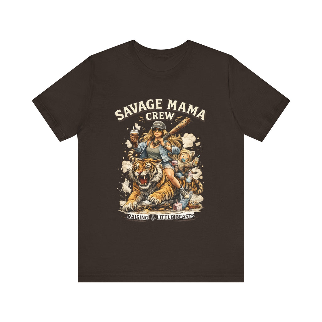 Savage Mama Crew T-Shirt Lustige Mama T-Shirt, Starke Mama Grafik-T-Shirt, Geschenk für coole Mamas