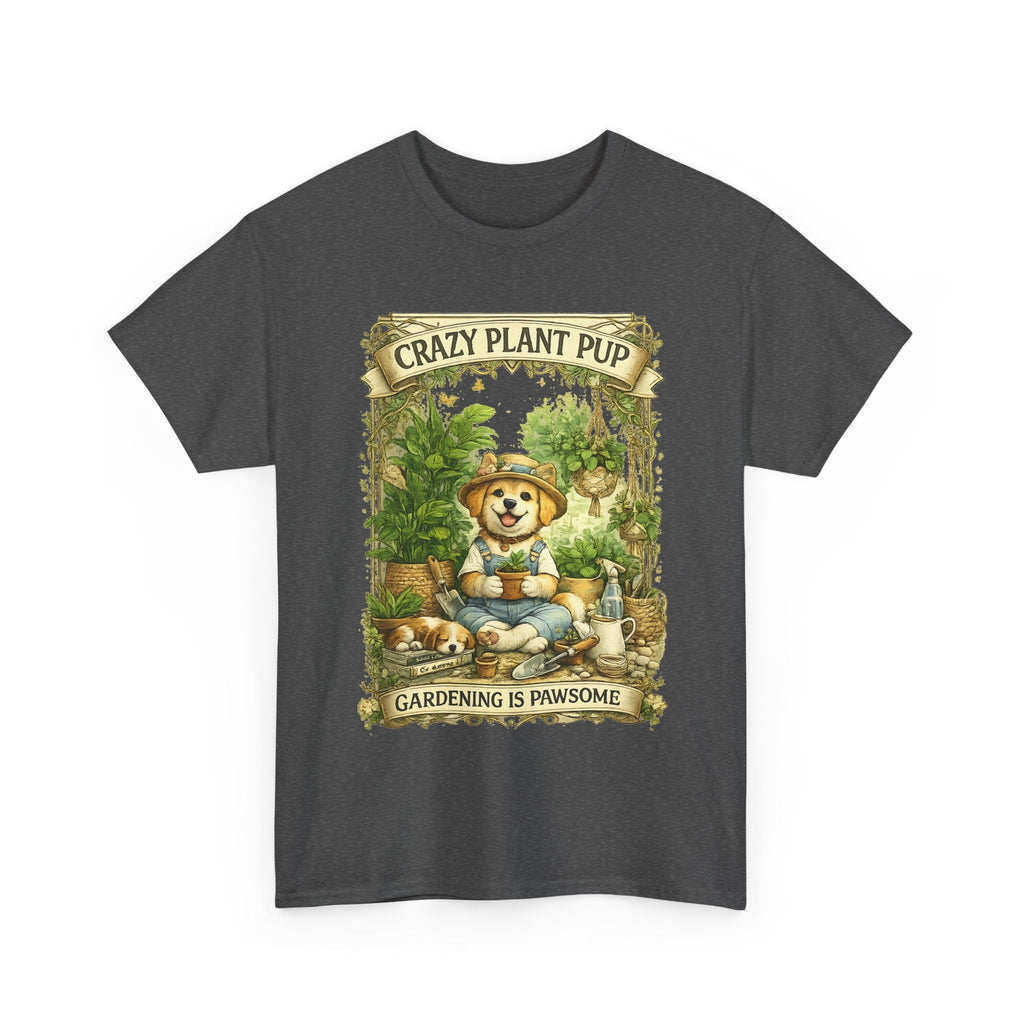 Crazy Plant Pup T-Shirt – Lustiger Hund & Pflanzenfan Grafik-T-Shirt