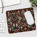 Western Hufeisen Mousepad – Cowboy Design in Braun & Türkis