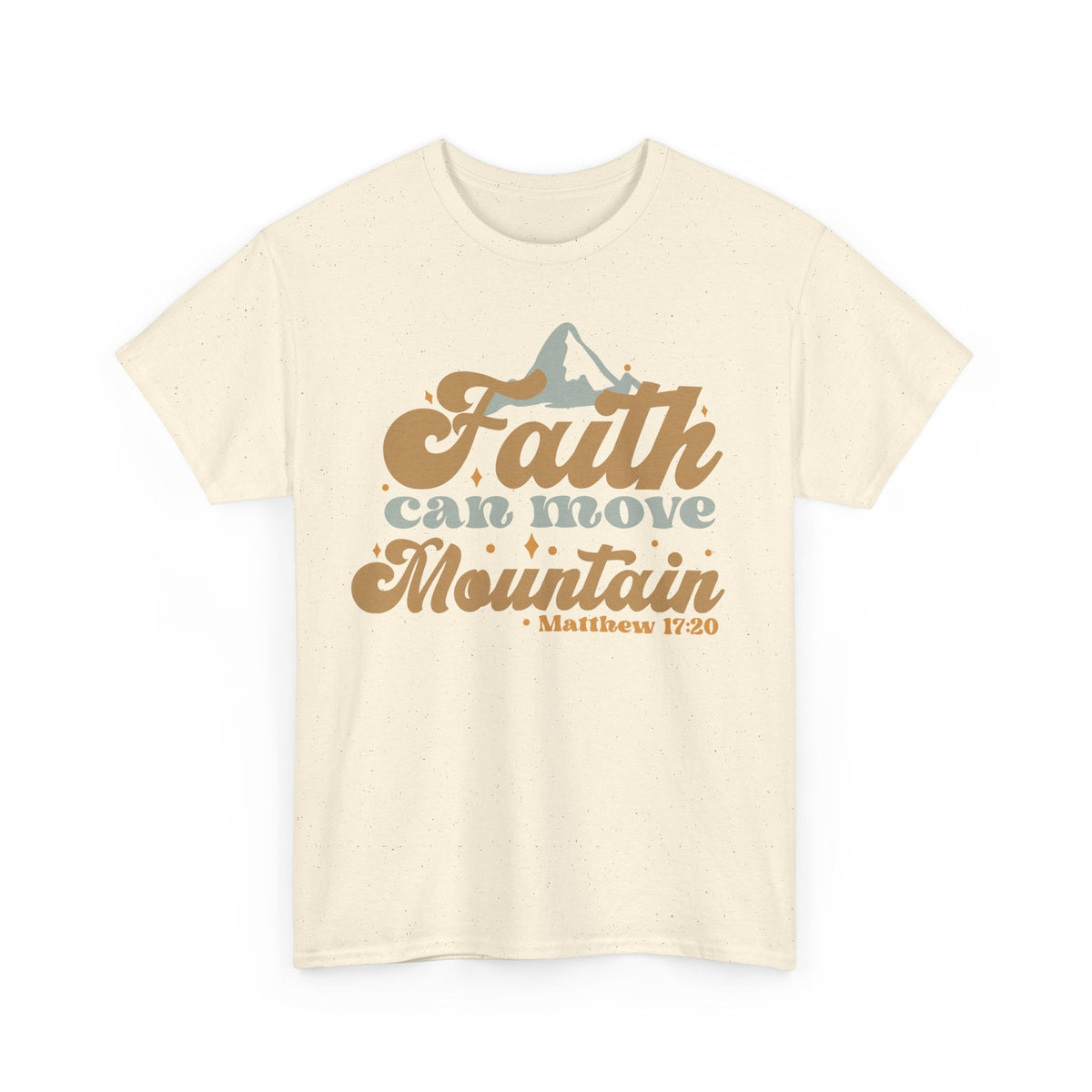 Faith Moves Mountains T-Shirt – Christlicher Glaube Grafik-T-Shirt