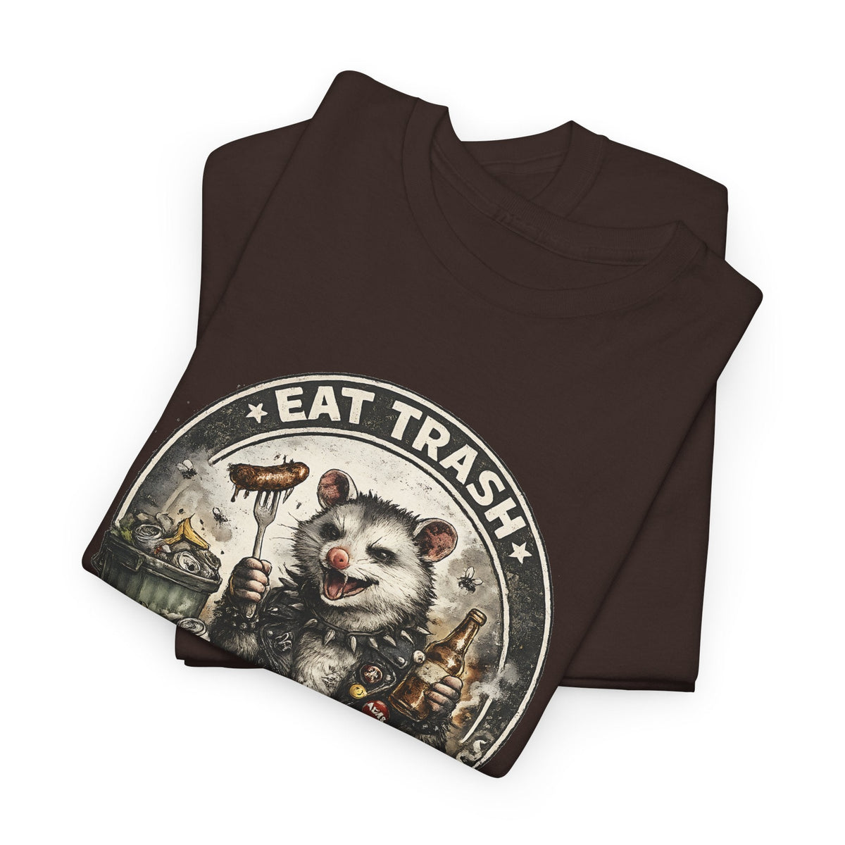 “Eat Trash, Party Hard” Opossum T-Shirt – Lustiges Grafik-Design T-Shirt