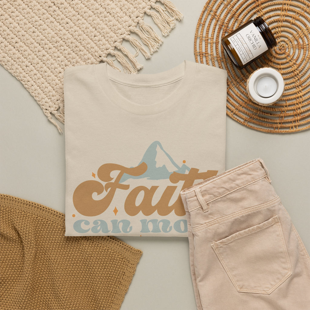 Faith Moves Mountains T-Shirt – Christlicher Glaube Grafik-T-Shirt