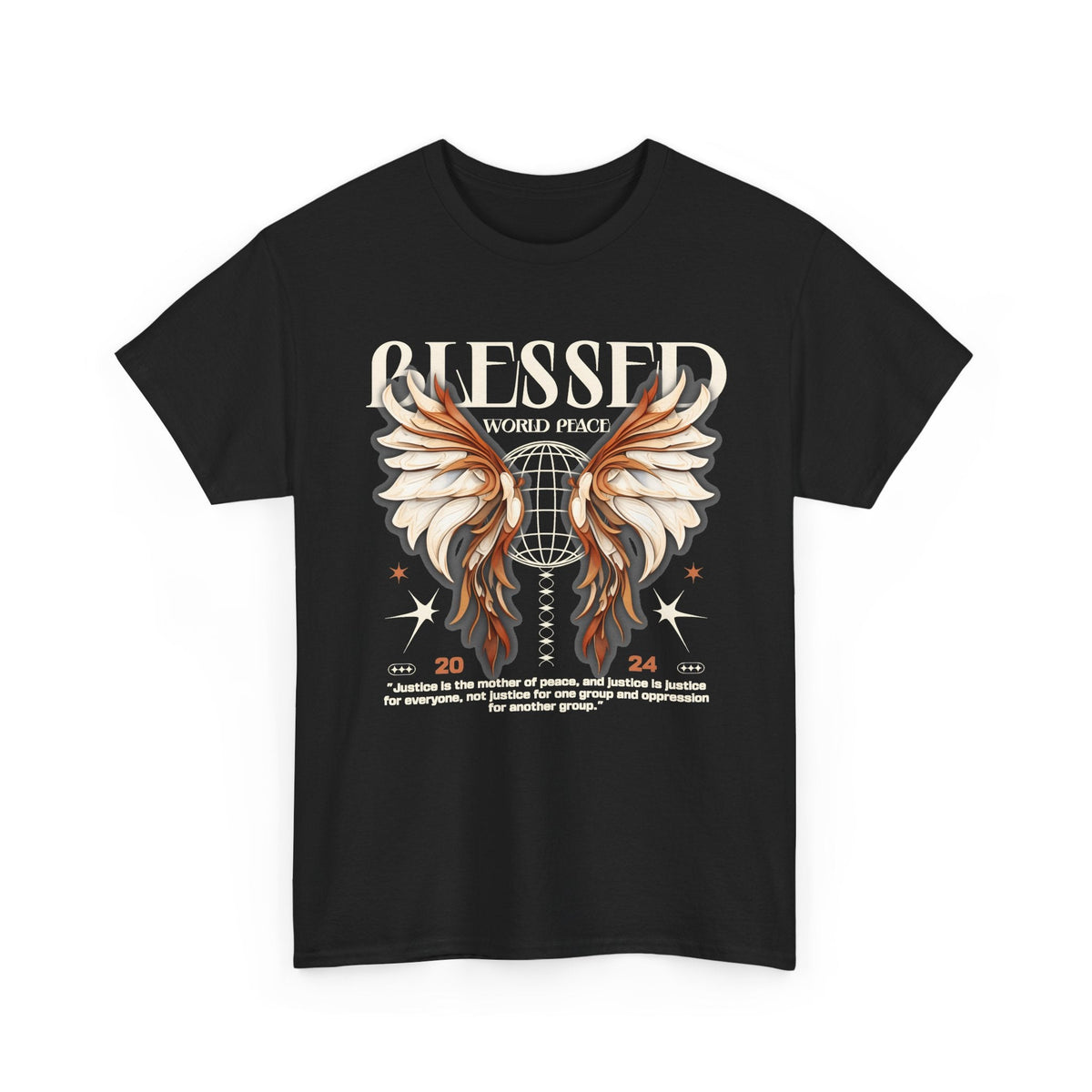 Blessed World Peace T-Shirt – Glaube & Frieden Streetwear Grafik-T-Shirt