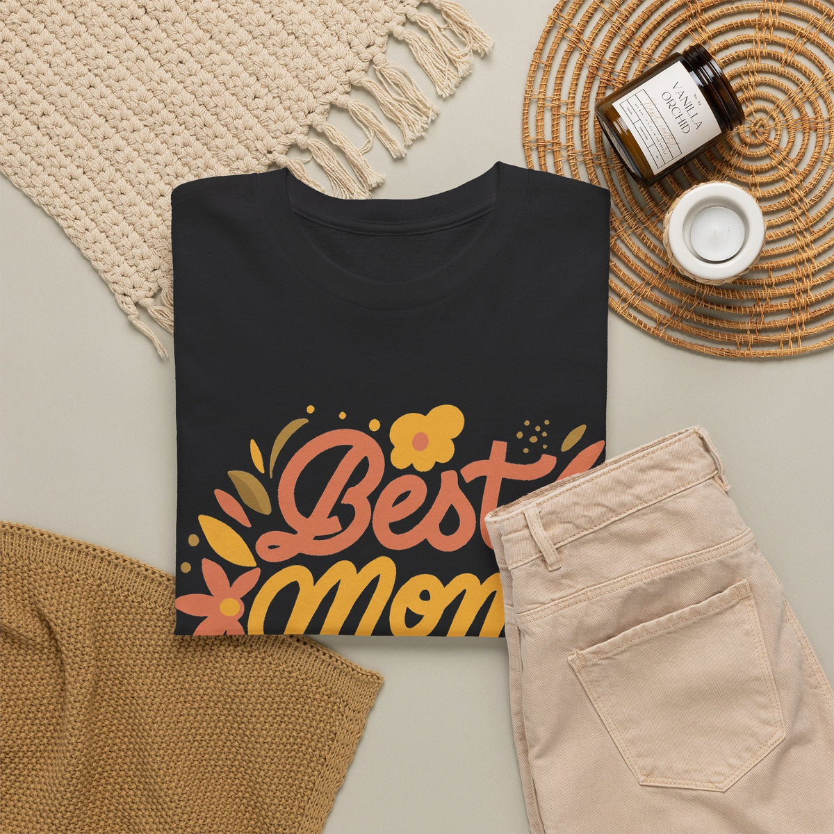 “Best Mom Ever” T-Shirt – Blumen-Muttertagsgeschenk Grafik-T-Shirt