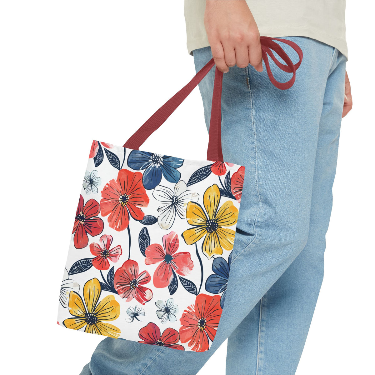 Bunte Blumen Stofftasche – Florales Sommer Design