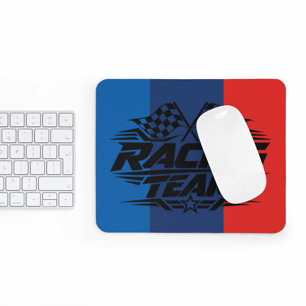 Racing Team Mousepad – Motorsport Design in Blau & Rot
