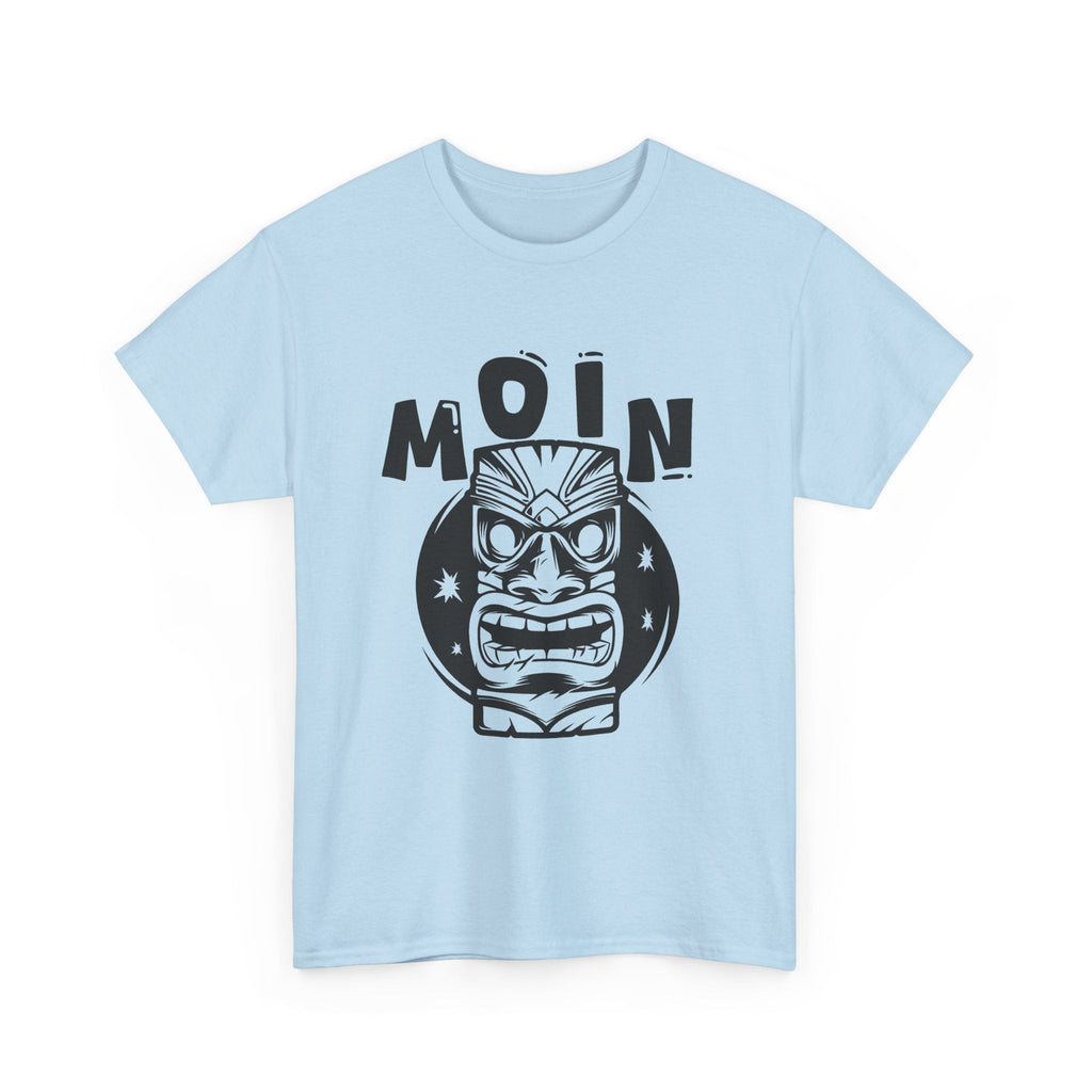 “MOIN” Tiki Mask T-Shirt – Tropisches Streetwear Grafik-T-Shirt