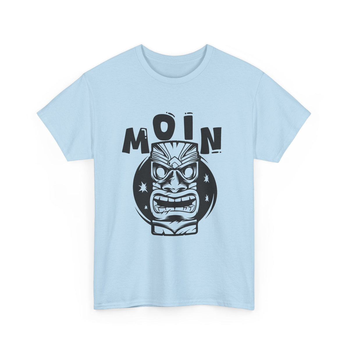 “MOIN” Tiki Mask T-Shirt – Tropisches Streetwear Grafik-T-Shirt