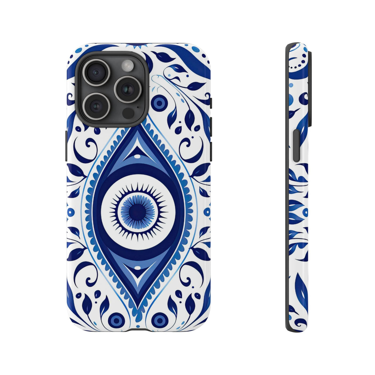 Blaues Nazar-Auge Robuste Handyhülle – Ornamentales Nazar-Design