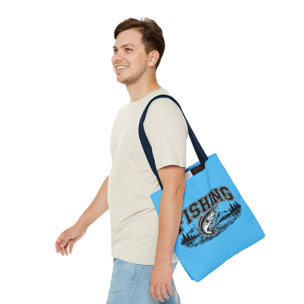 Angeln Stofftasche – Fishing Fisch & See Motiv