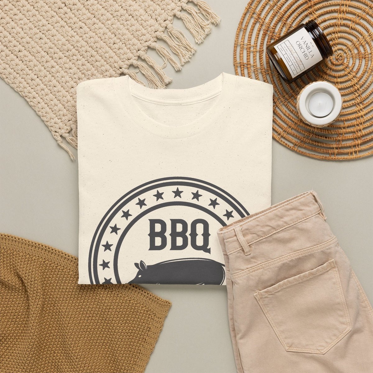 BBQ Pig T-Shirt – Vintage Red Barbecue & Grill Grafik-T-Shirt