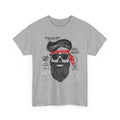 Biker Skull T-Shirt – „Live Fast Ride Free“ Motorrad Grafik-T-Shirt