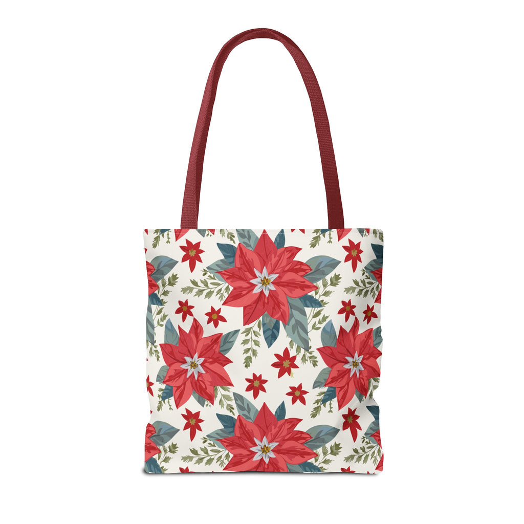 Weihnachtsstern Stofftasche – Festliches Blumenmuster