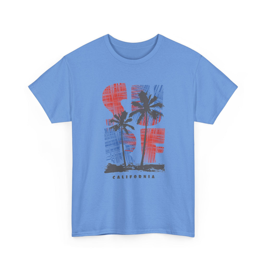 California Surf T-Shirt – Retro Surfbrett & Palmen Grafik-T-Shirt