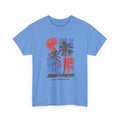 California Surf T-Shirt – Retro Surfbrett & Palmen Grafik-T-Shirt