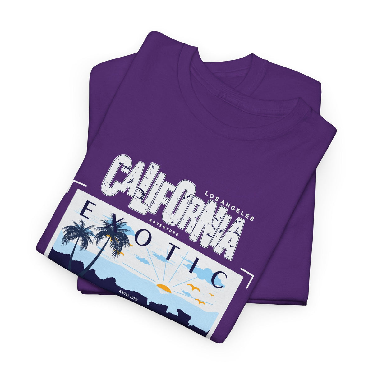 Kalifornien Strand T-Shirt – Sonnenuntergang & Küste Grafik-T-Shirt