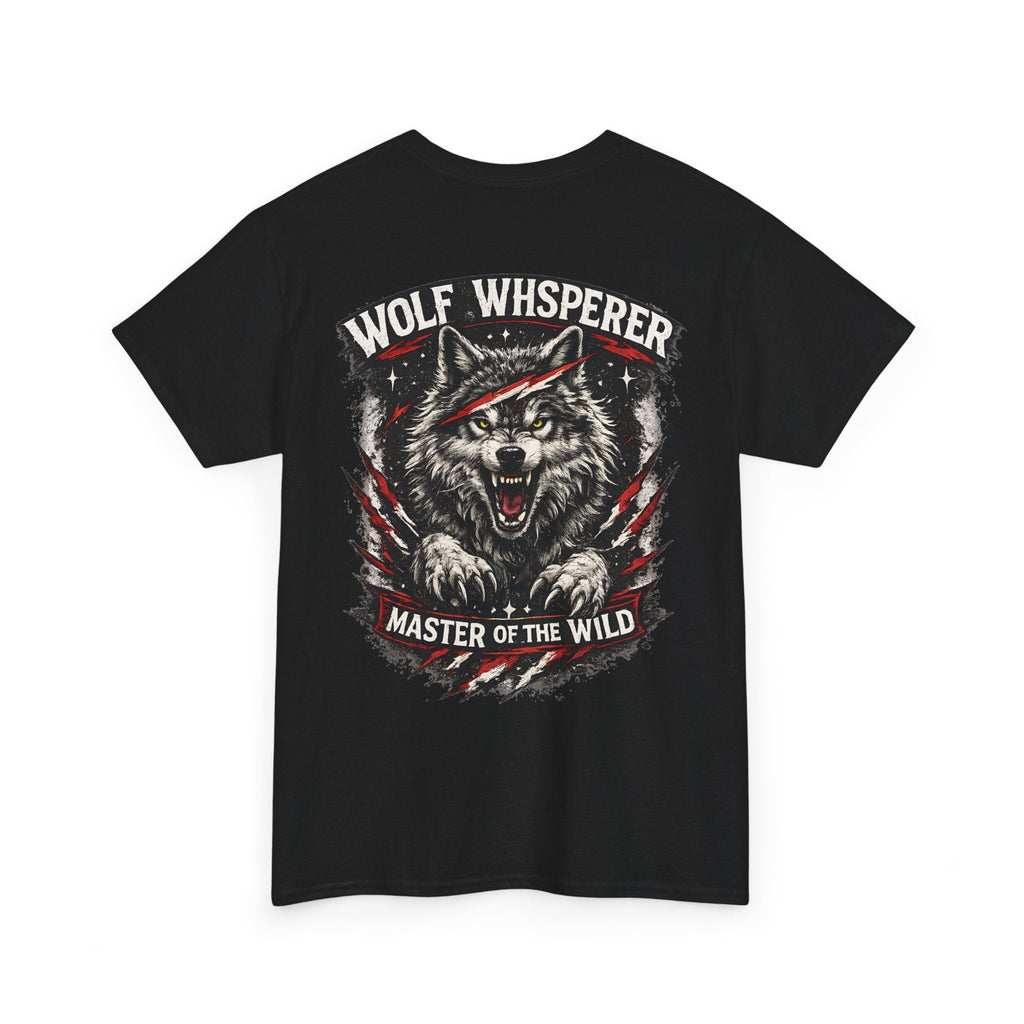 Wolf Biker T-Shirt – „Wolf Whisperer“ Alpha-Wolf Grafik-T-Shirt