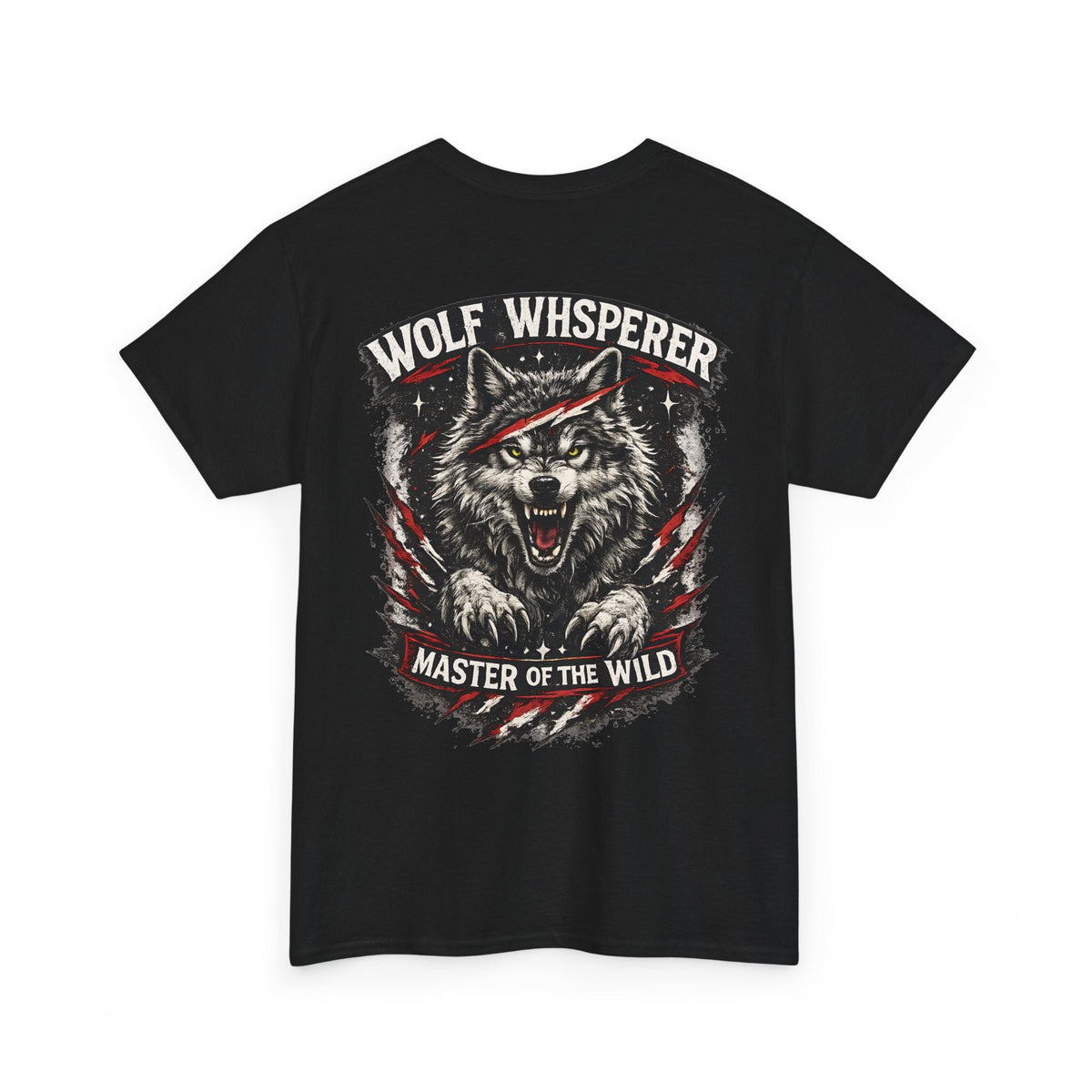 Wolf Biker T-Shirt – „Wolf Whisperer“ Alpha-Wolf Grafik-T-Shirt