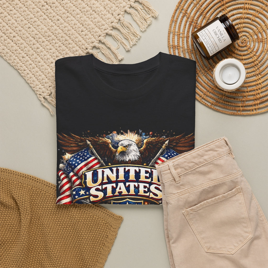 USA Patriotisch T-Shirt – US-Adler & Flagge Grafik-T-Shirt