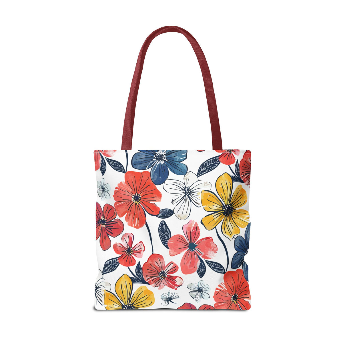 Bunte Blumen Stofftasche – Florales Sommer Design
