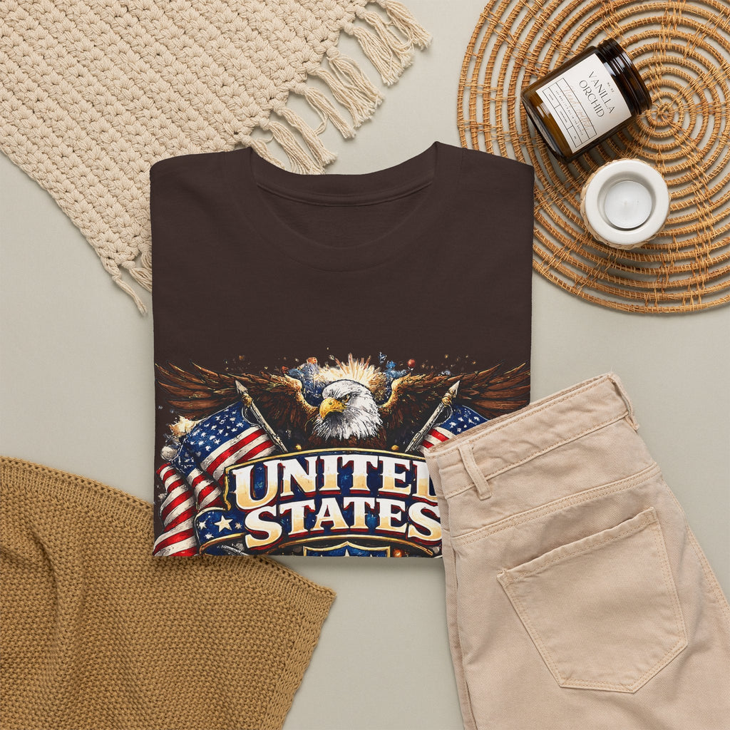 USA Patriotisch T-Shirt – US-Adler & Flagge Grafik-T-Shirt