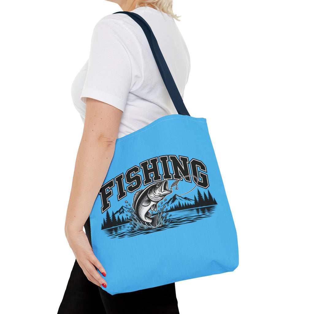 Angeln Stofftasche – Fishing Fisch & See Motiv