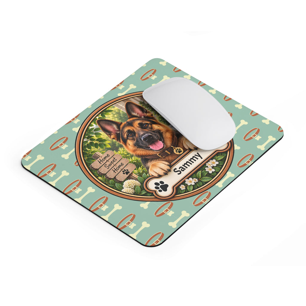 Personalisiertes Hunde-Mousepad mit Name – Schäferhund Design – Mousepad von Kalabula, 23,2 × 19,4 cm