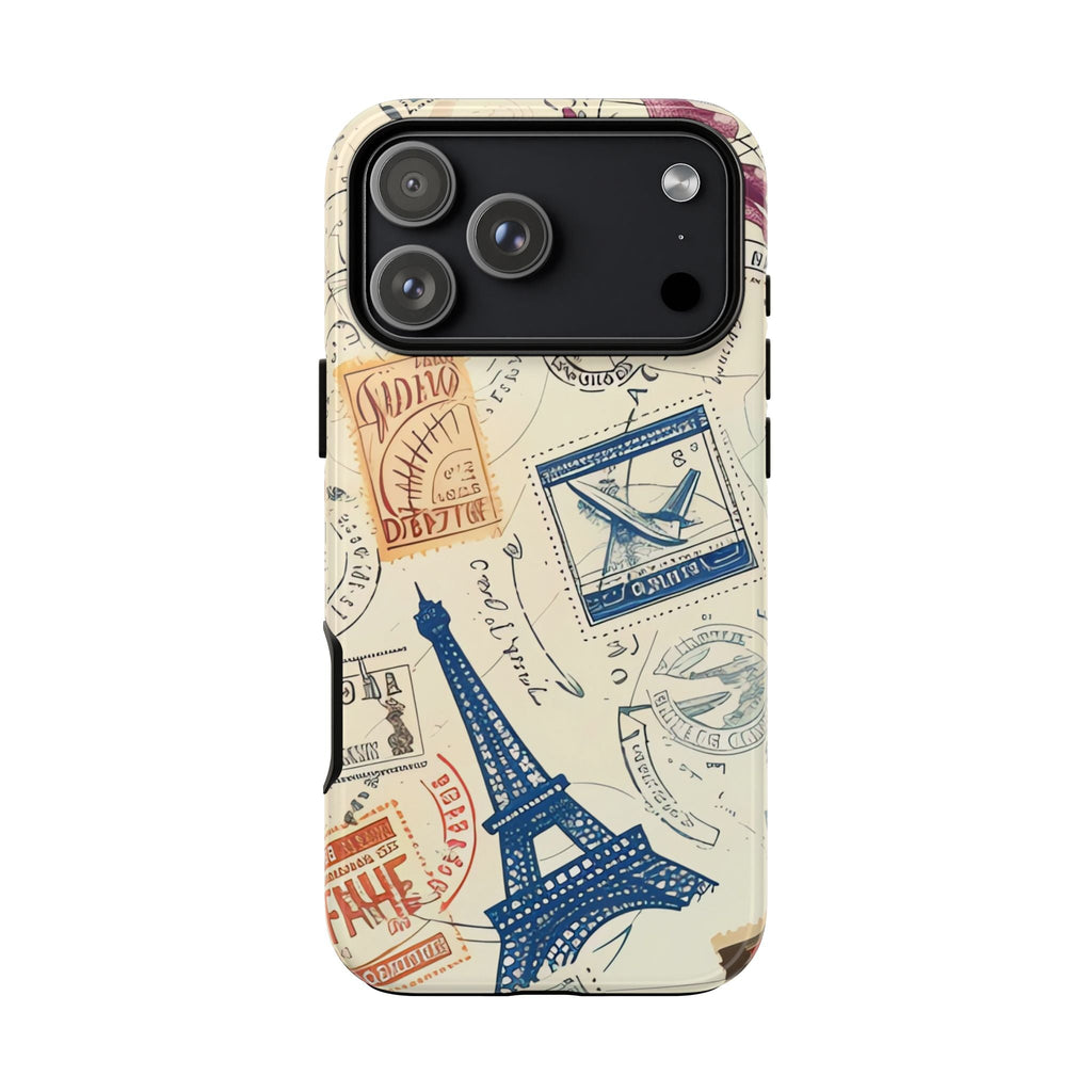 Paris Vintage-Reise Robuste Handyhülle – Eiffelturm-Design