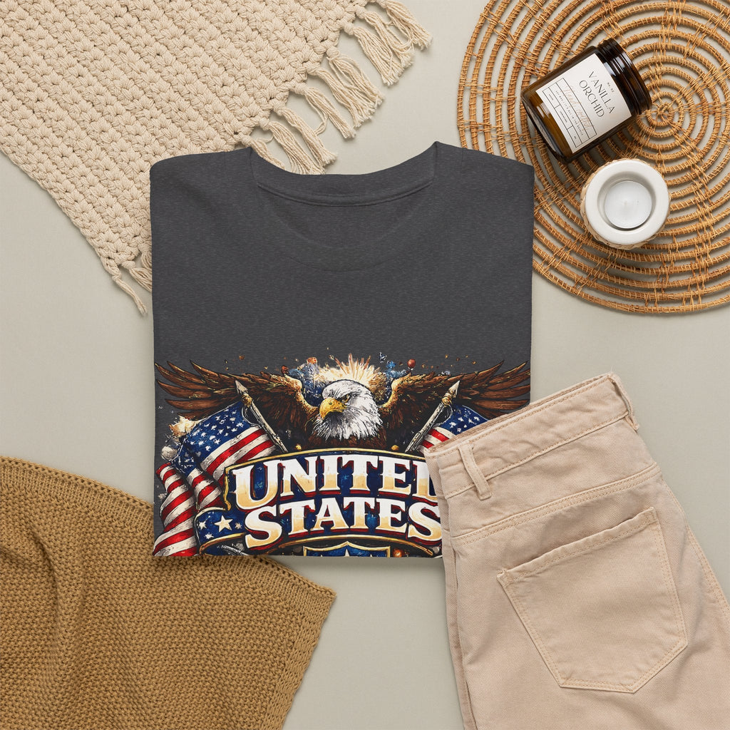 USA Patriotisch T-Shirt – US-Adler & Flagge Grafik-T-Shirt