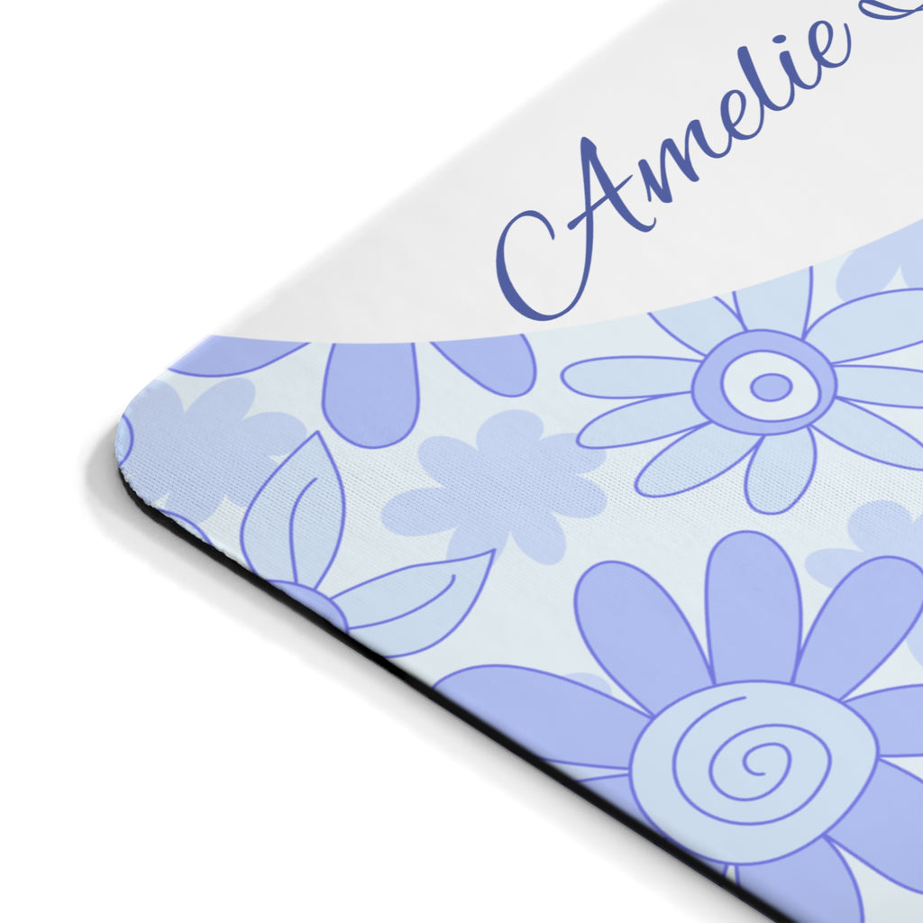 Personalisiertes Blumen Mousepad mit Name – Florales Design – Mousepad von Kalabula, 23,2 × 19,4 cm