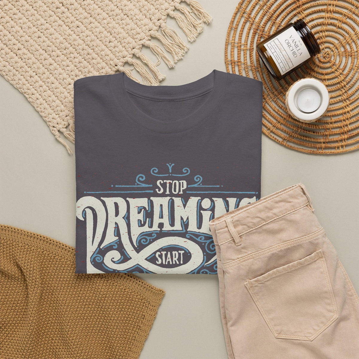 “Stop Dreaming, Start Doing” T-Shirt – Motivierendes Grafik-T-Shirt