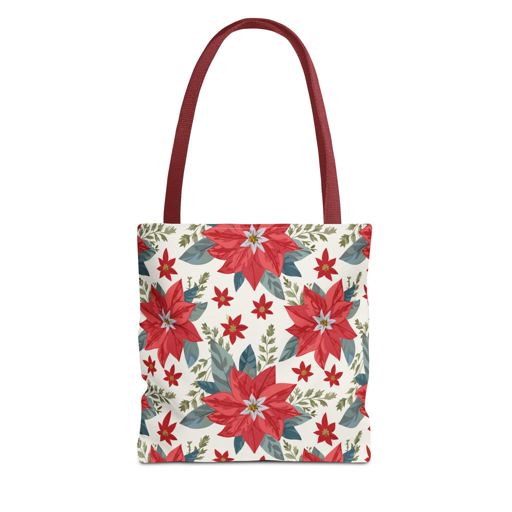 Weihnachtsstern Stofftasche – Festliches Blumenmuster