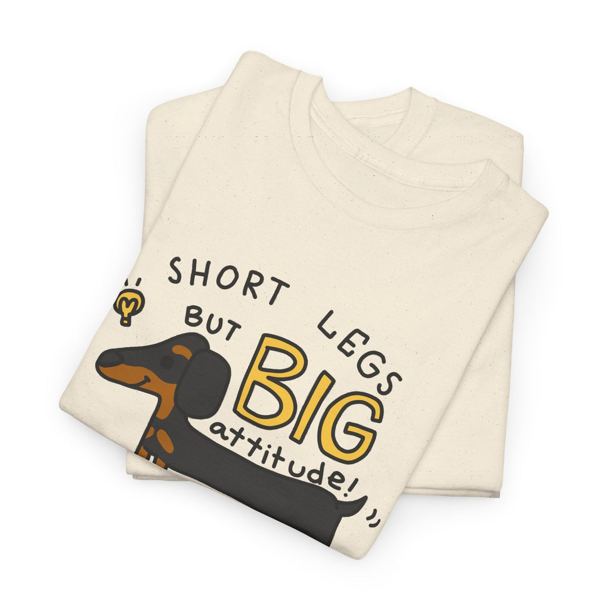 “Short Legs, Big Attitude” Dachshund T-Shirt – Lustiger Hund Grafik-T-Shirt