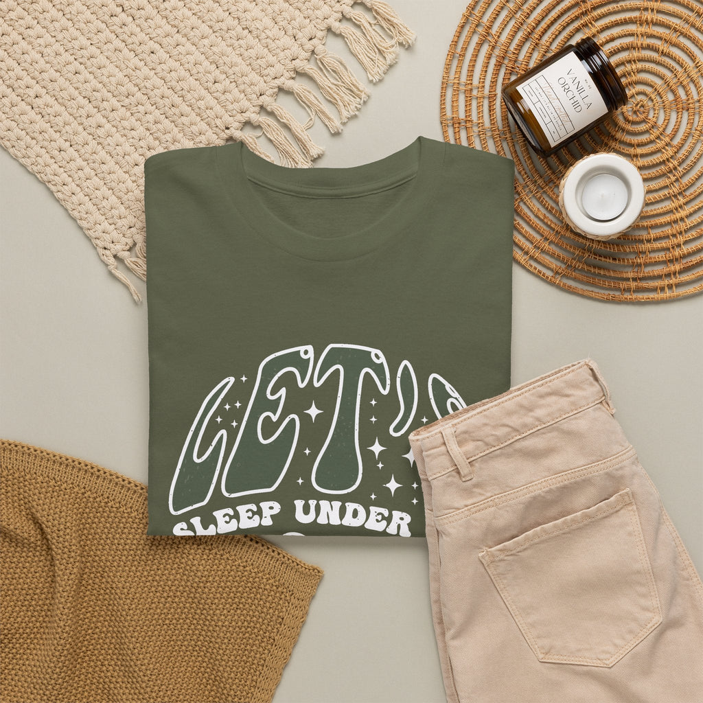 “Let’s Sleep Under the Stars” T-Shirt – Camping & Outdoor Grafik-T-Shirt