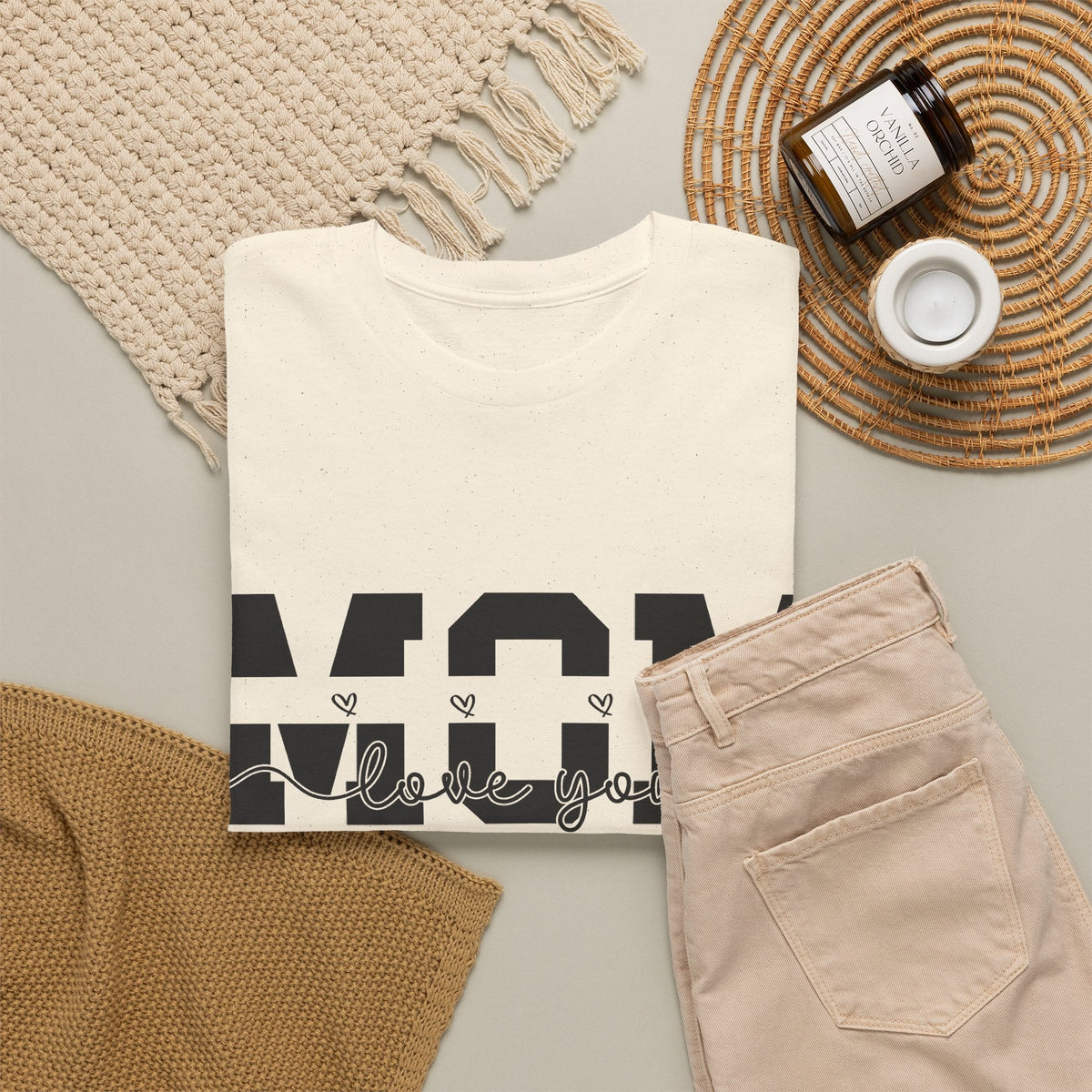 “Mom, I Love You” T-Shirt – Minimalistisches Muttertagsgeschenk T-Shirt