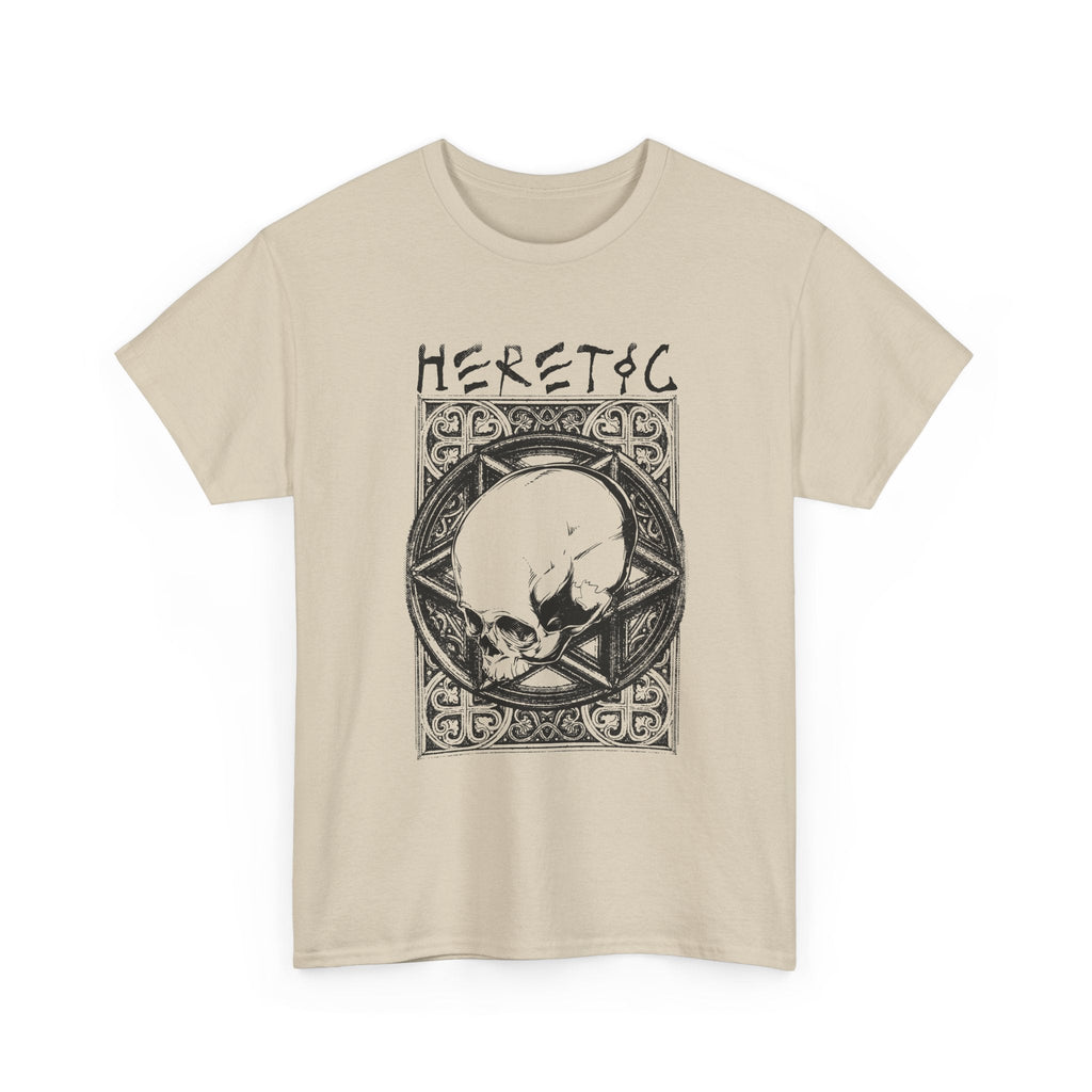 Heretic Skull T-Shirt – Gothic Pentagramm Grafik-T-Shirt