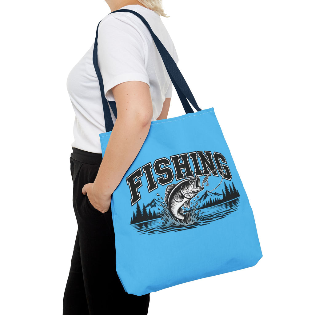 Angeln Stofftasche – Fishing Fisch & See Motiv