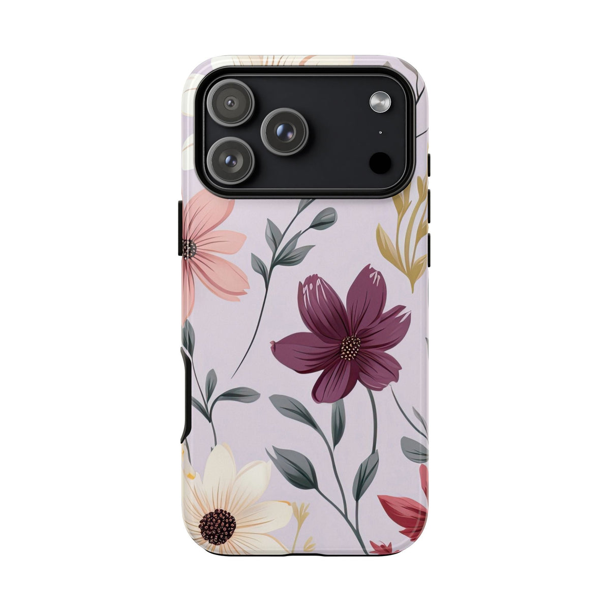Elegante Wildblumen Robuste Handyhülle – Sanftes Pastell-Blumendesign